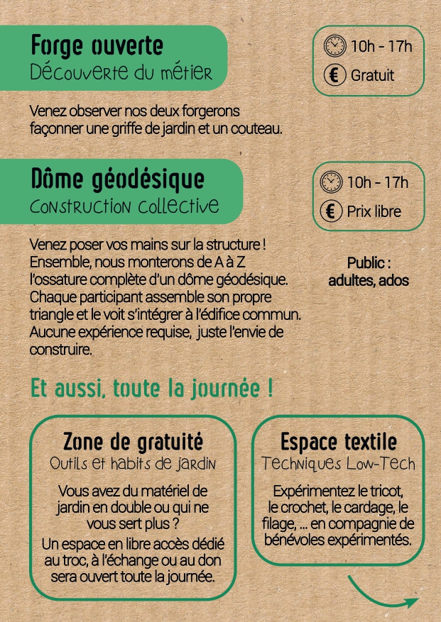 Atelier construction d'un dôme géodésique